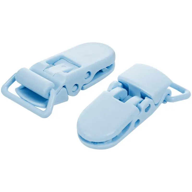 Light Blue 10 шт Детские Т-образные пластиковые пустышки пустышка с зажимом пустышка стильный значок держатель черный - Color: Light Blue
