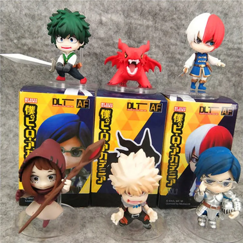 6 шт./компл. аниме Моя геройская Академия Тодороки шото/Bakugou Katsuki /Midoriya Izuku экшн