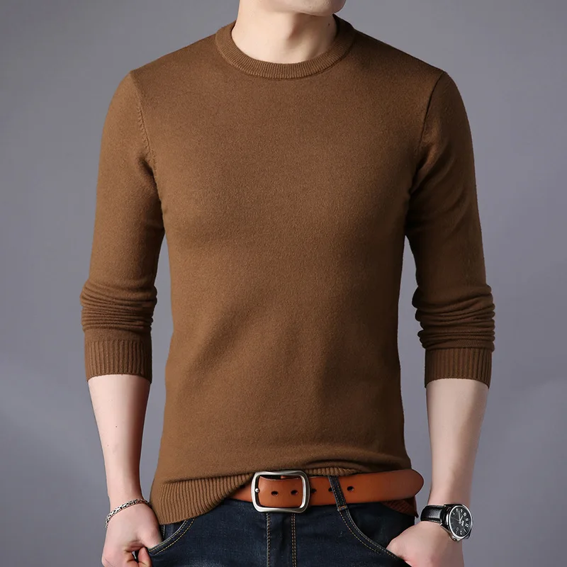 

New Men's Turtleneck Cotton Sweaters Autumn Winter Male Sexy Slim Fit Knitted Pullovers Solid Color Casual Sweaters Knitwear