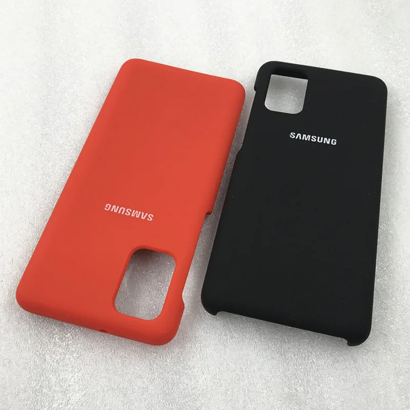 Силиконовый чехол для Samsung Galaxy M31S шелковистый защитный с логотипом Soft-Touch |