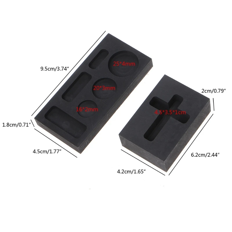 

Graphite Casting Ingot Mold Coin Combo Metal Casting Refining Scrap Bar for Melting Casting Refining Metal Jewelry Gold