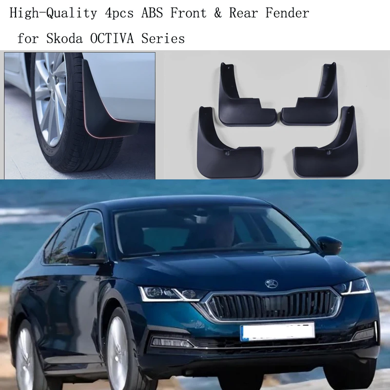 

High-Quality 4pcs ABS Front & Rear Fender for Skoda OCTIVA Series Car Mud Flaps Splash Guard Mudguard Mudflaps Accessories