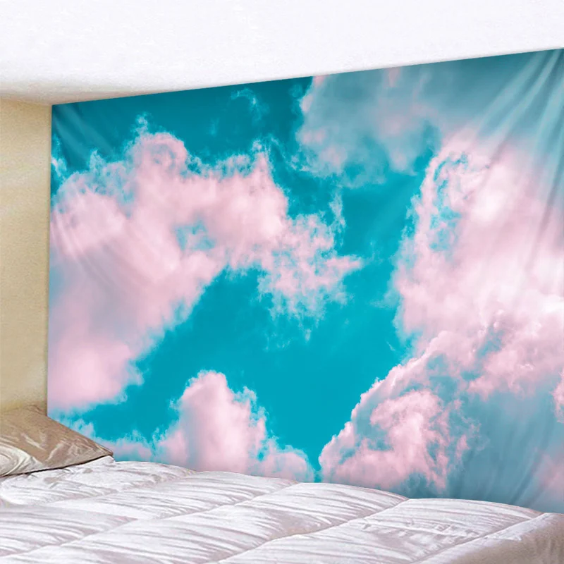 

Sky cloud pattern tapestry, Galaxy space, room psychedelic decoration, home pendant, bohemian Hippie art decoration
