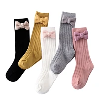 baby kids newborn ribbed solid bow knot socks velvet infant toddler spring autumn cute socks baby accessories 0 5t