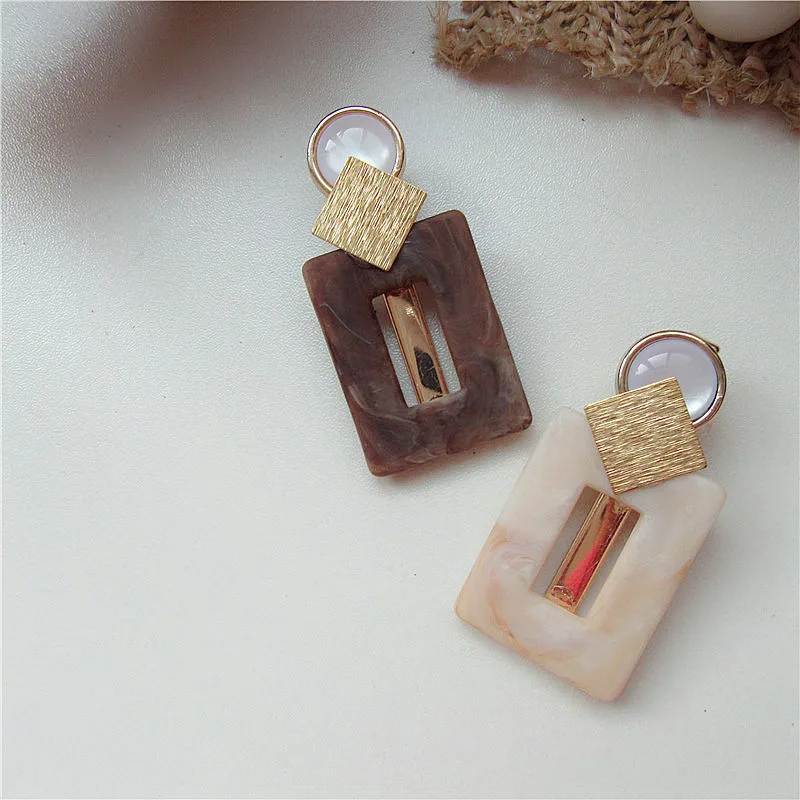 

2020 New Vintage Acetate Hair Clips Irregular Geometric Barrettes Rhinestone Hairgrips Hair Accessories for Women Girls Party