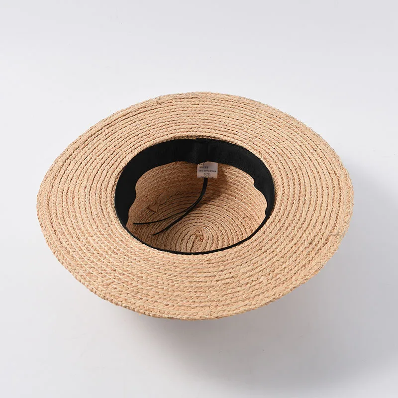 

The new spring/summer Lafite hat lady bow flat top wide brim top hat beach holiday hat sun hat