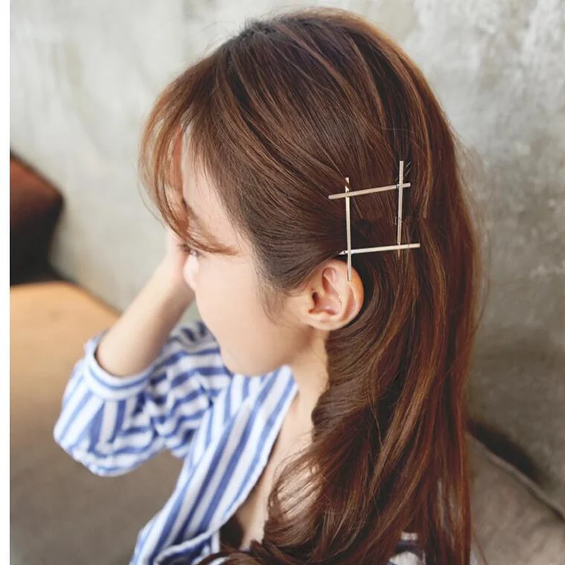 1 шт. Модные женские заколки для волос девочек милые геометрические нежные
