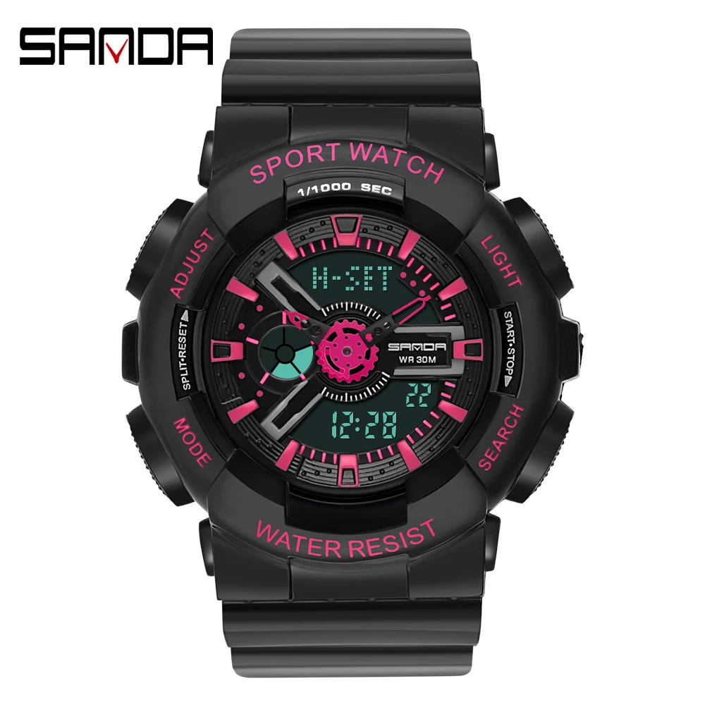 Часы наручные SANDA Женские Аналоговые цифровые брендовые армейские спортивные