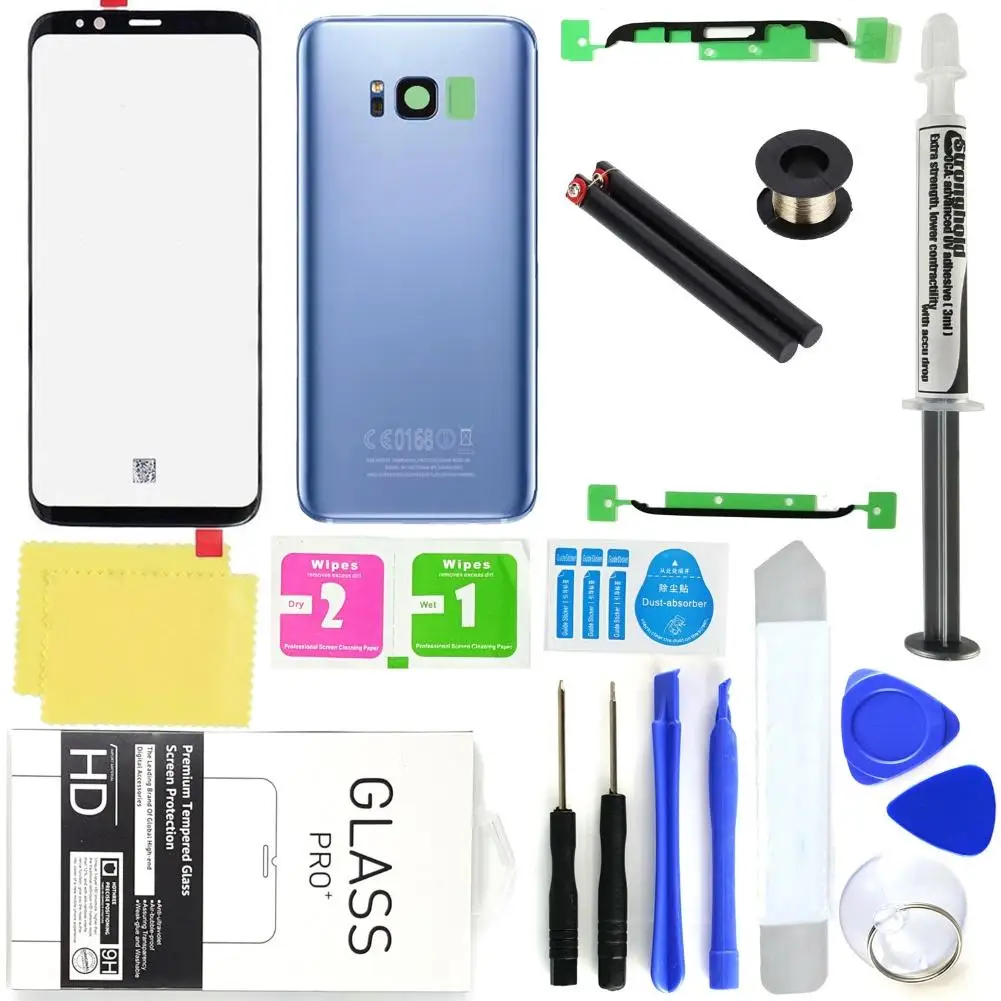 Front Glass Screen Back Cover Replacement Repair Kit for Samsung Galaxy S8 Plus