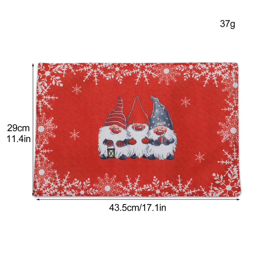Коврик для стола из хлопка и мешковины в красном лесу 43 5x29 см | Дом сад
