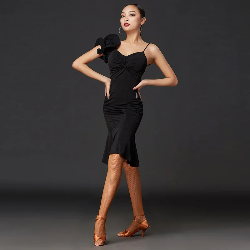 Платье для латиноамериканских танцев DQS4576 женская одежда тренировок латинских
