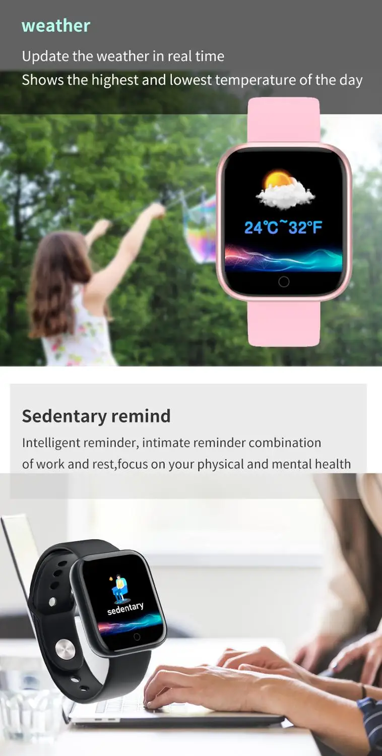 Мужские Смарт часы FocuSmart водонепроницаемые F20 с пульсометром фитнес трекер для