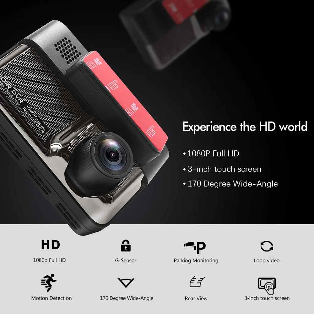 Супер конденсаторы Dash Cam Автомобильный видеорегистратор 3 &quotDvrs с камерой заднего