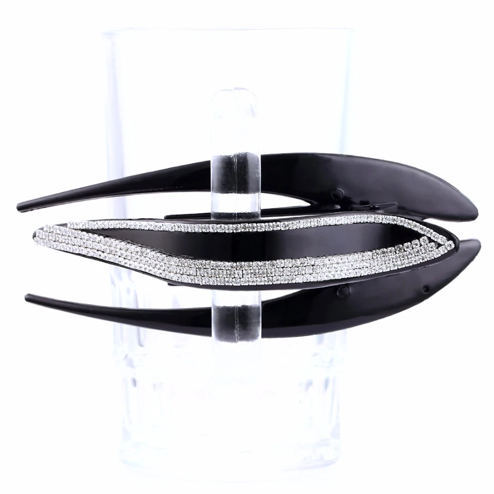 Черные большие заколки крабы Зажим Заколки для волос женщин геометрические