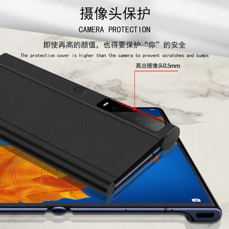 High Quality Plain Genuine Leather Back Case For Huawei Mate XS Case For Huawei MateXS Case For Mate XS 5G Case