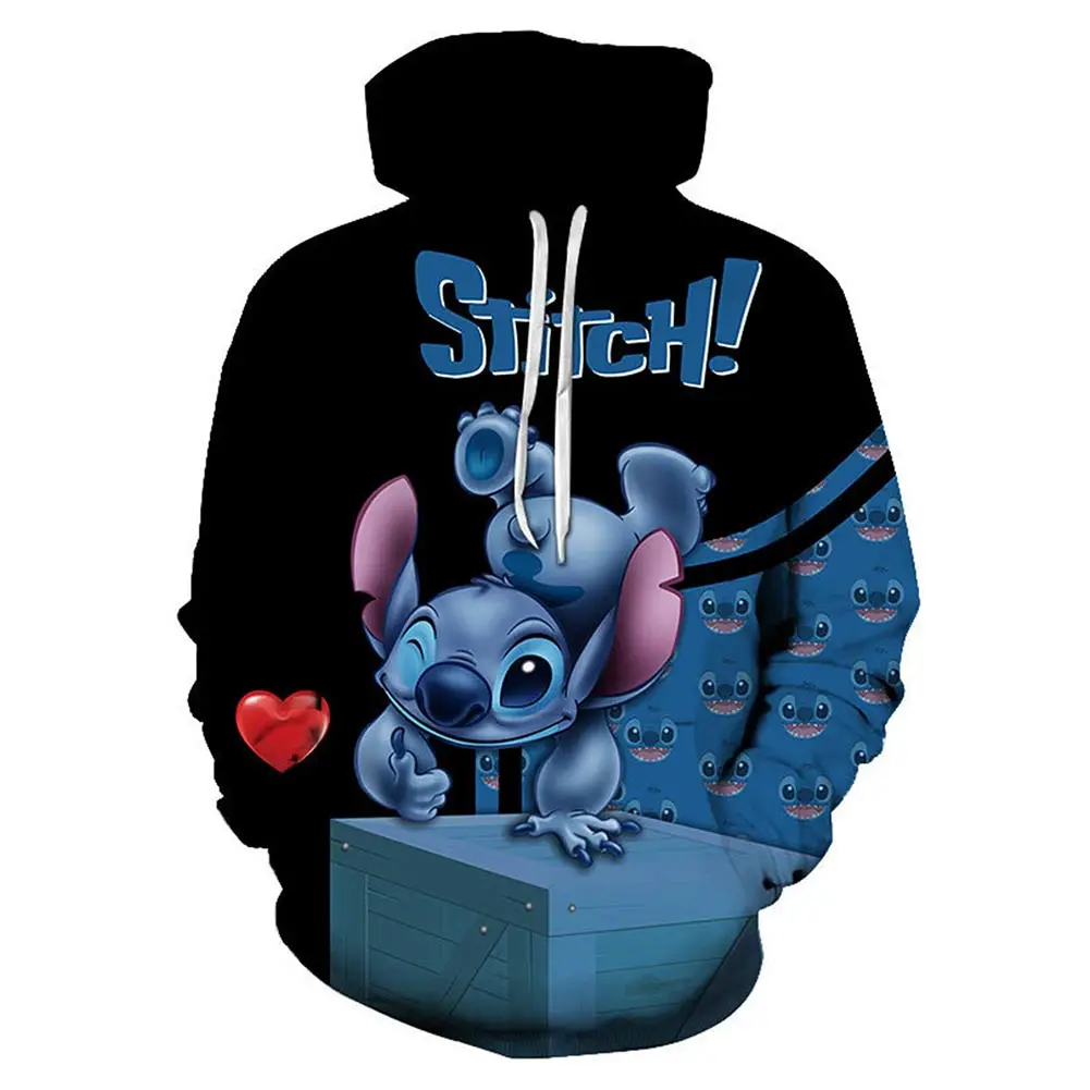 

Anime Cute Stitc 3D Full Printed Hoodies Men/women Hipster Streetwear Outfit Spring Hood Sweatshirts Tops Clothes