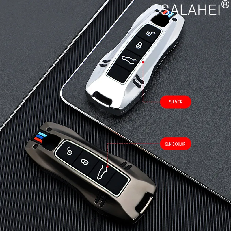 

Zinc Alloy Silicone Car Key Case Cover For Porsche Cayenne 911 996 970 981 991 918 Protection Shell Auto Accessories Styling