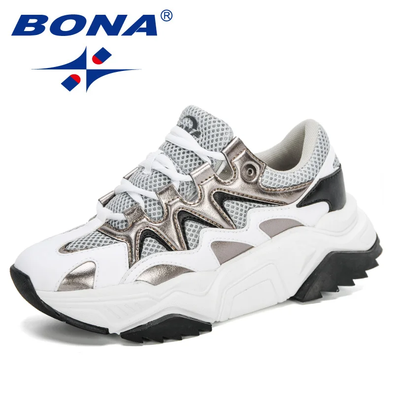 Кроссовки BONA женские на платформе Повседневная модная обувь для отдыха