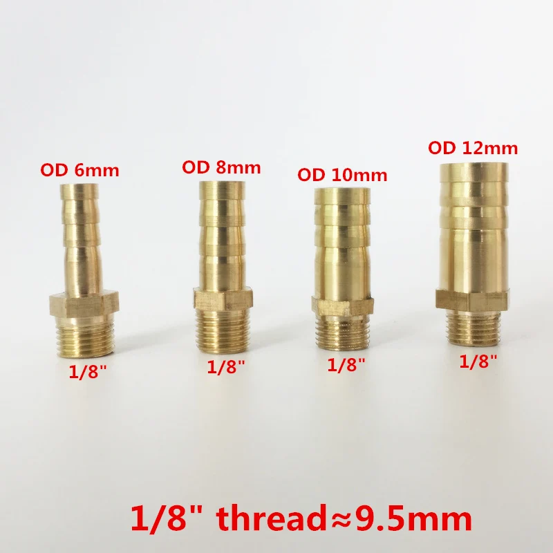 6 мм-19 мм колючая Латунная Труба соединители 1/8 &quot1/4&quot 3/8 &quot1/2&quot штыревая