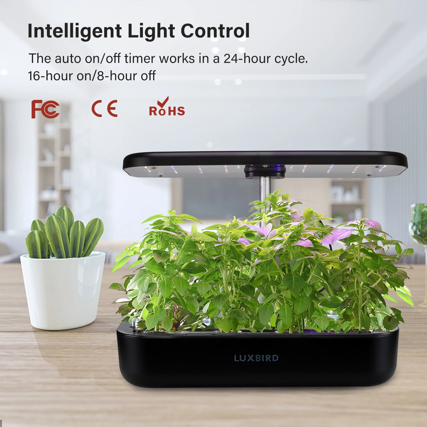 INKBIRD LED Grow Light Hydroponics Growing System Panel Height Adjustable Full Spectrum Sunlight All Year For Greenhouse Plants