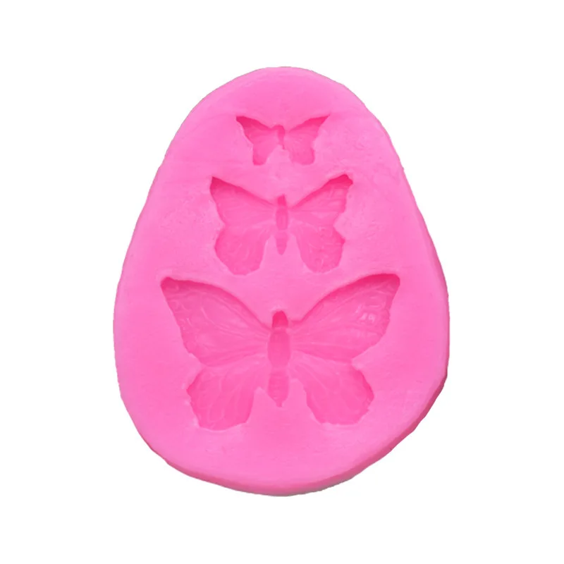 

Diy baking 3 hole small butterfly shape silicone fondant cake mold chocolate handmade soap molding mold silicone molds