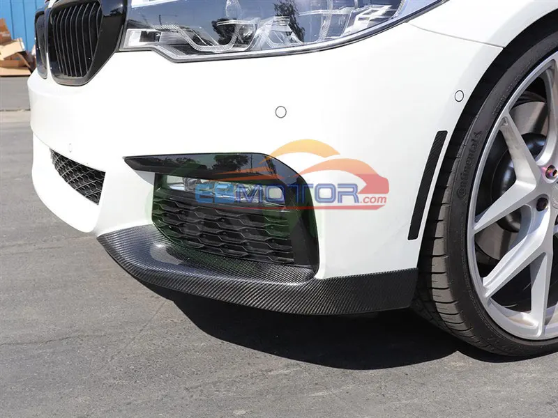 P Стиль Настоящее карбоновое волокно передний спойлер 1 пара для BMW 5 series G30 2017UP