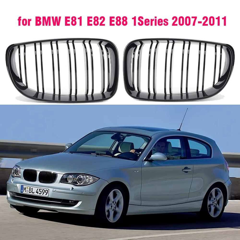 Nero Griglia anteriore rene Per BMW 1 Serie E81 E87 E82 E88 per BMW 128i 135i 2008-2011