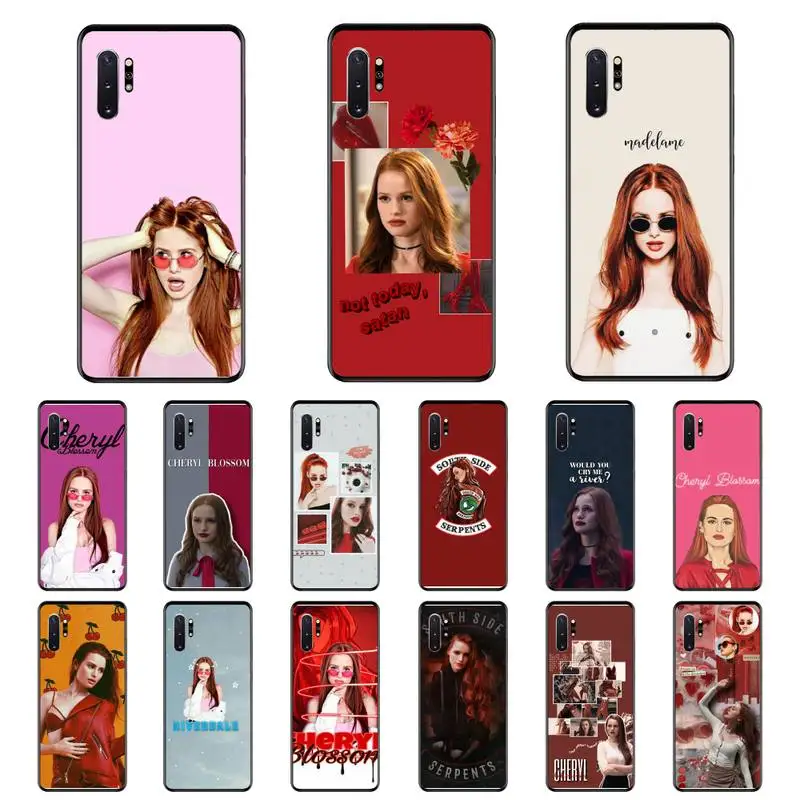 

FHNBLJ Cheryl Blossom Riverdale Phone Case For Samsung Note 7 8 9 20 Note 10 Pro lite 20ultra M20 M10 Case