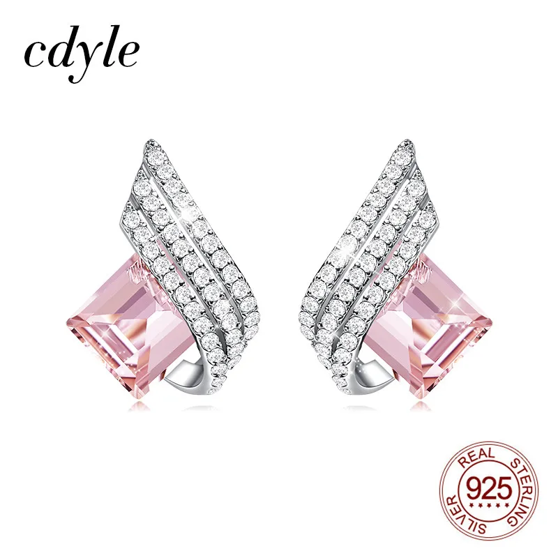 

Cdyle Fashion Pink AAA Cubic Zirconia Stud Earrings Flying Wings Geometric Ear Stud for Women Multicolor Fashion Jewelry brincos