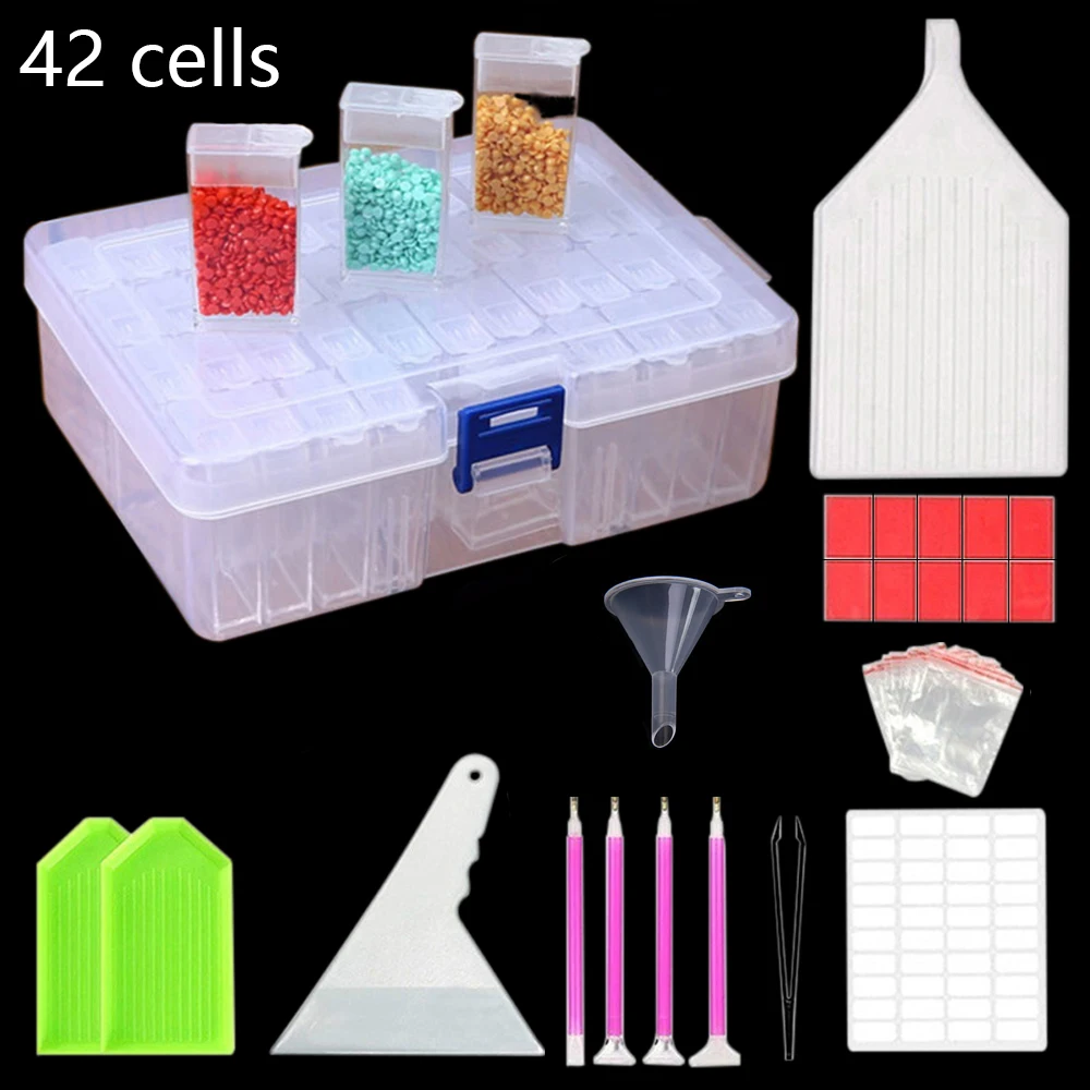 Инструменты для вышивки картин со стразами в комплекте с 64/56/42/28 клетки