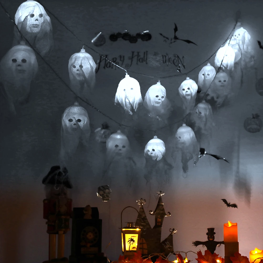 

Halloween Decoration LED Light String Ghost Skull Color Star Lighting Lamp Festival Mood Horror Atmosphere Layout Room Decor