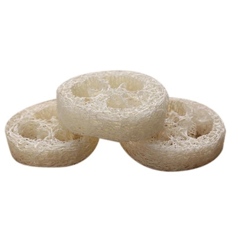 

HOT-Natural Loofah Luffa Slice DIY Customize Soap Tools Cleaner Sponge Scrubber Soap Holder 1.25Cm Thick 4Cm Wide 250Pcs/Lot