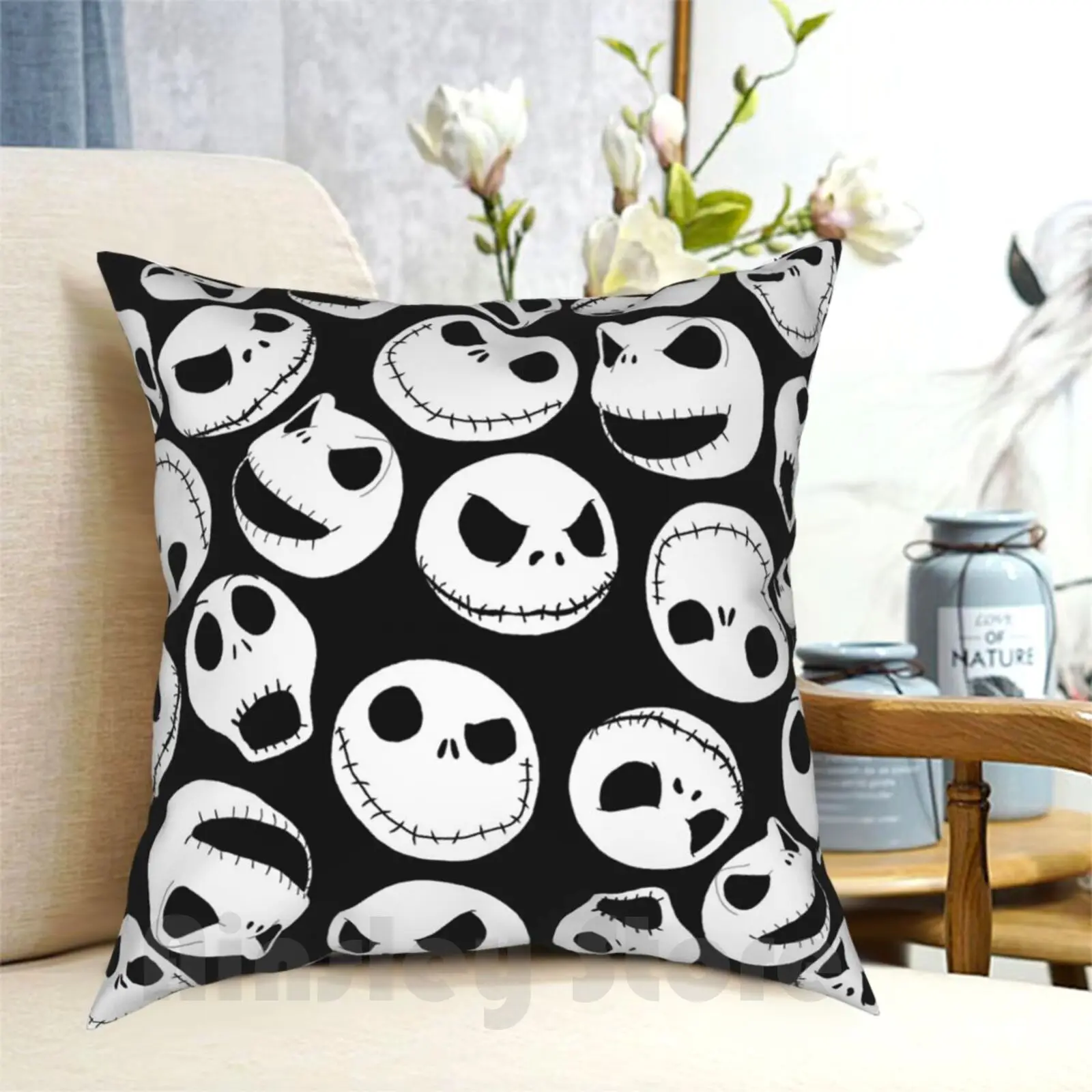 Подушка с рисунком мягкая домашняя декоративная подушка Кошмар перед Рождеством