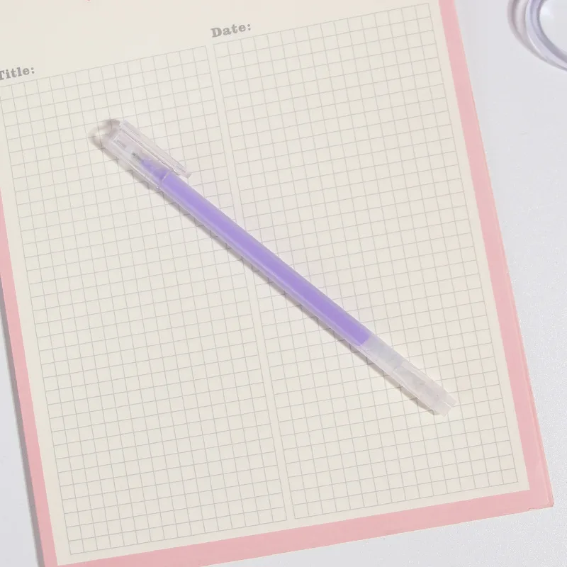 

12pc Kawaii Transparent Pen Caneta Baton 12 Colors Gel Pen Hand Account Pen Special Student Note Marker Pen Stationary Gel Pen