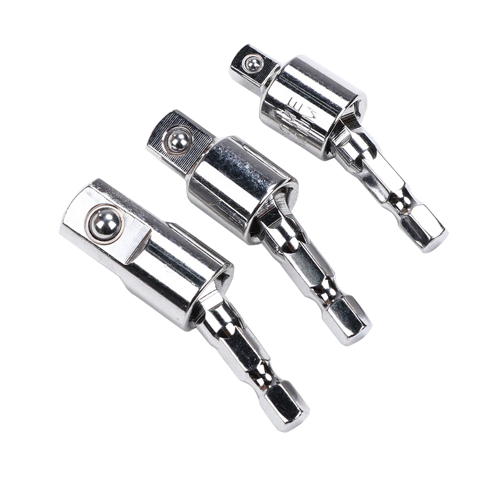 

360 Degree Sleeve Electric Hex Handle Wrench Square Head Conversion Tool Parts Connecting Rod Power Drill Accessories Set Chuck