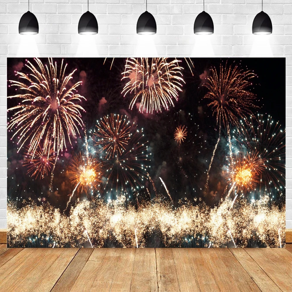 

Yeele Happy New Year 2022 Photography Backdrop Prop Firework Party Decor Portrait Photocall Background Photo Studio Photographic