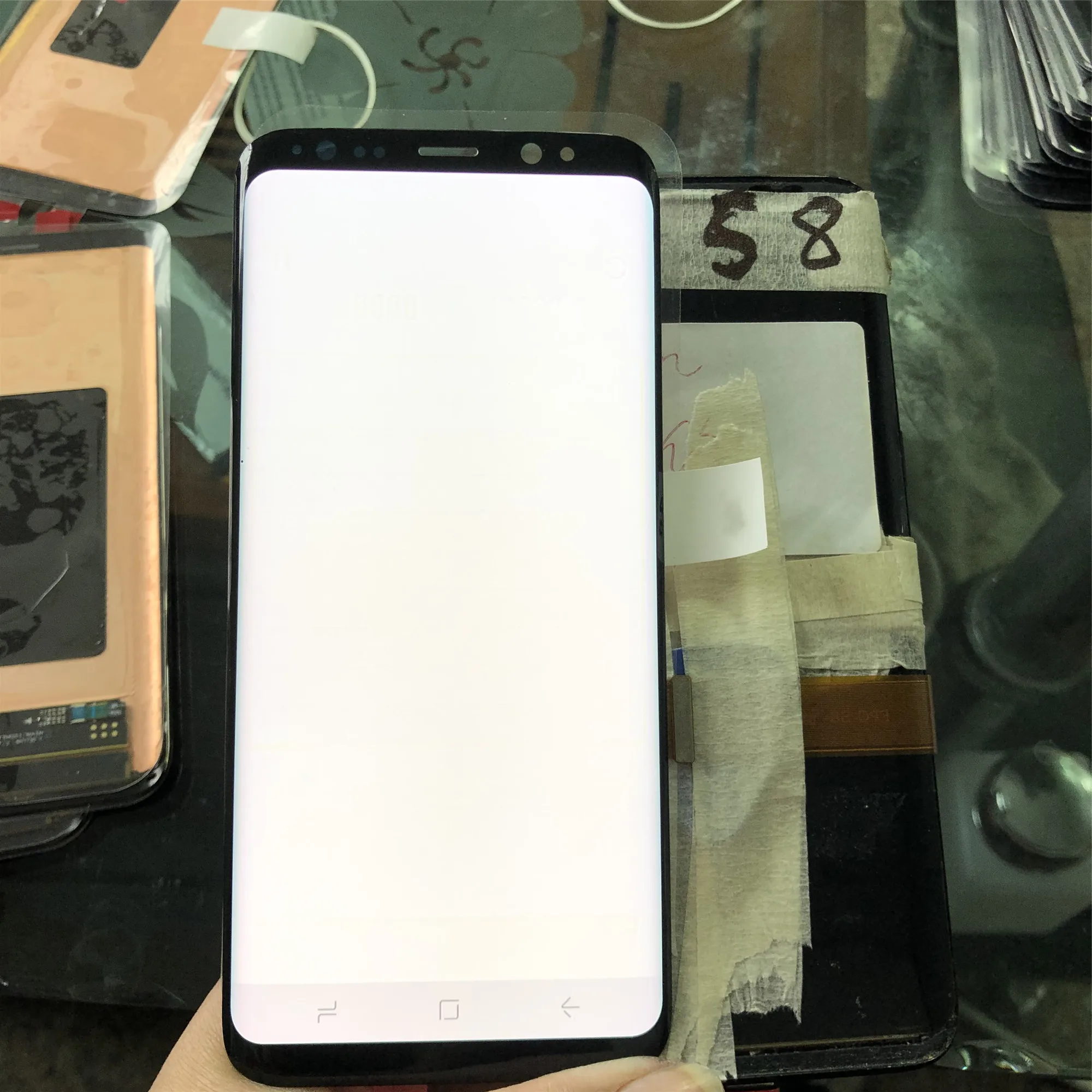ЖК дисплей с рамкой для Samsung Galaxy S8 Super Amoled G950F G950U сенсорным экраном в сборе