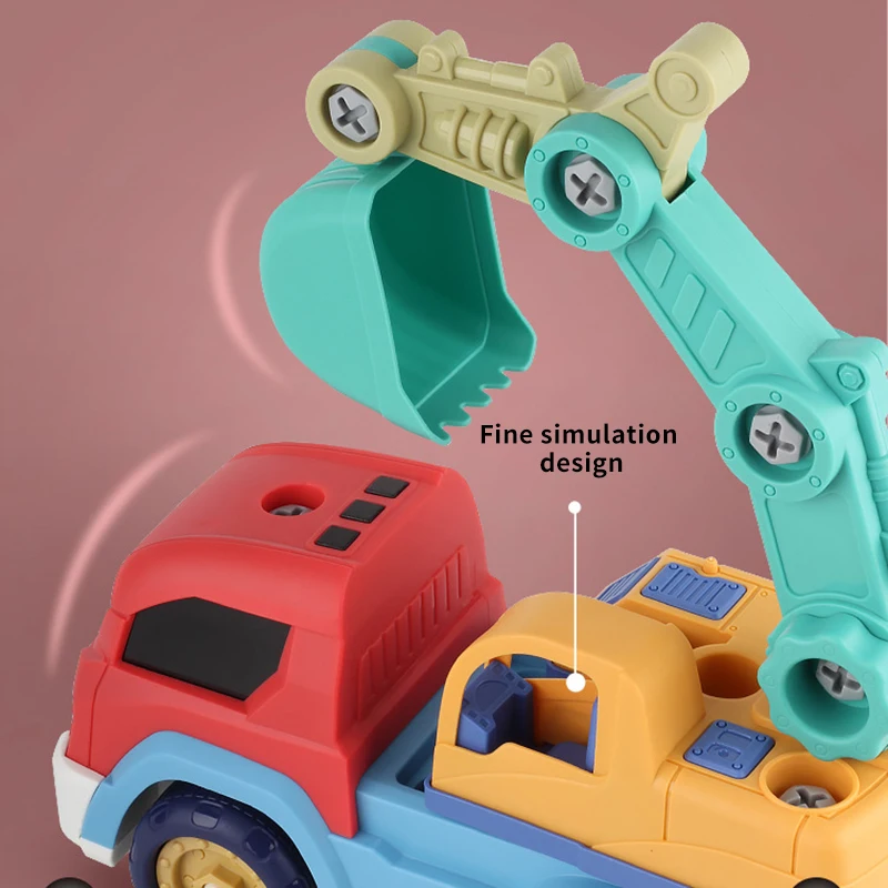 

Children Car Toys Disassembling DIY Assembly Engineering Vehicle Toy Kits Early Educational Puzzle Toy