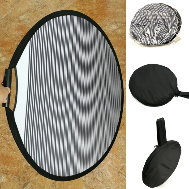 

80cm Circular Striped Flexible Foldable PDR Lined Light Reflector Board Dent Pan 28GC