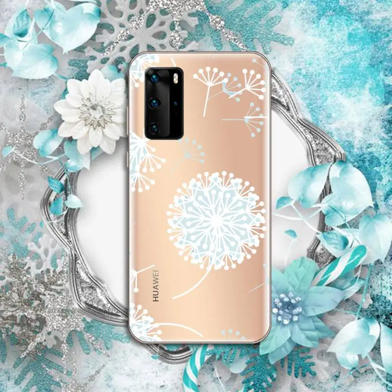 

Elephant Butterfly Dandelion Patterned Phone Case Transparent for Huawei P honor 8 10i 20 30 40 smart 2019