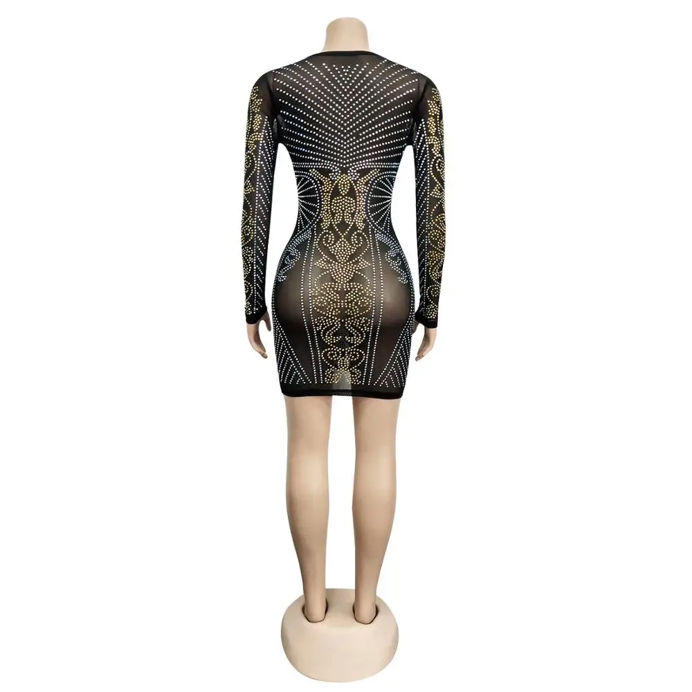 Осенне зимнее женское мини платье хит продаж вечерние платья в сеточку для