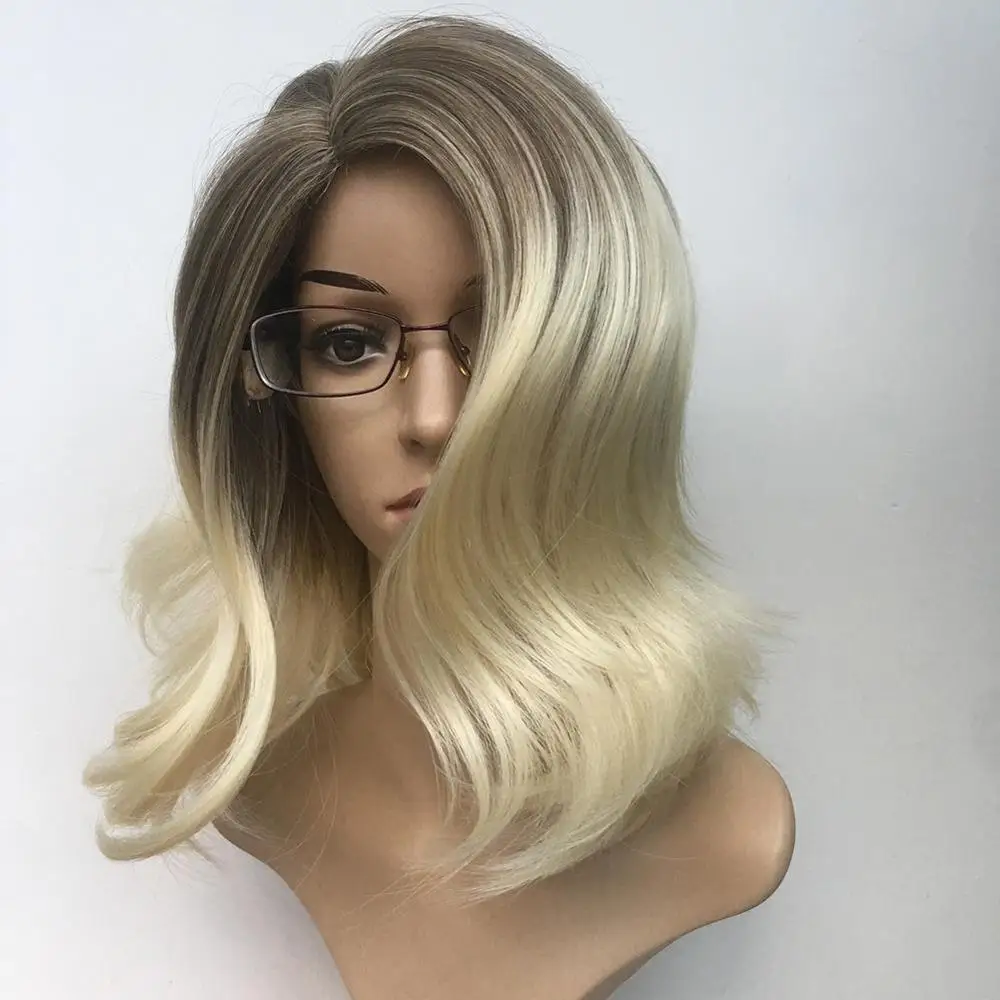 Soft Shaggy Layered Blonde Swept Bangs Full Synthetic Wig Natural Wave Women's Wigs Colour Choices Flexible Natural Look