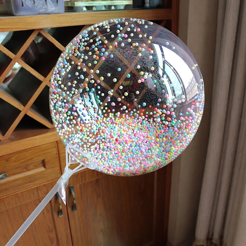 

2pcs Transparent Colorful Bubble Balloon Birthday Party Wedding Decoration Balloon Anniversary