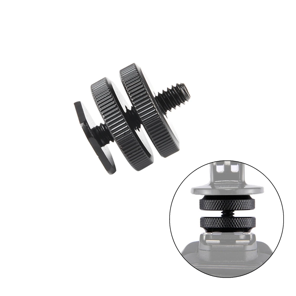 Viltrox Pro 1/4 &quotдвойные гайки винт с резьбой для крепления на штативе Black To Flash Hot Shoe