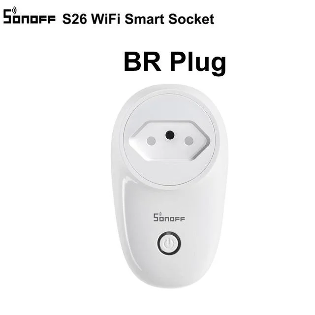 Переключатель Sonoff S26 для умного дома Wi Fi IL CH IT BR умный штекер таймер дистанционное