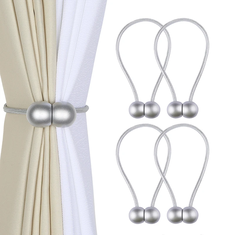 

4Pcs Cube Magnetic Curtain Clip Home Decor Curtains Holder Tieback Buckle Hanging Ball Buckle Tie Back Curtain Accessories