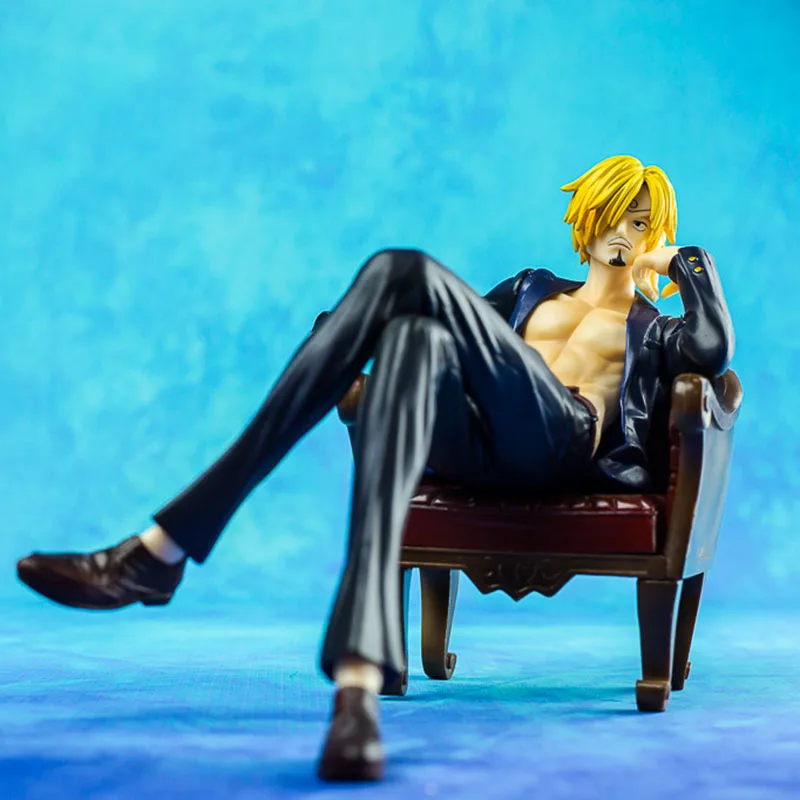 

13cm Smoking Style Sofa Sanji Figure Vinsmoke Sanji Action Figure Anime One Piece PVC Collection Model Toys with Retail Box