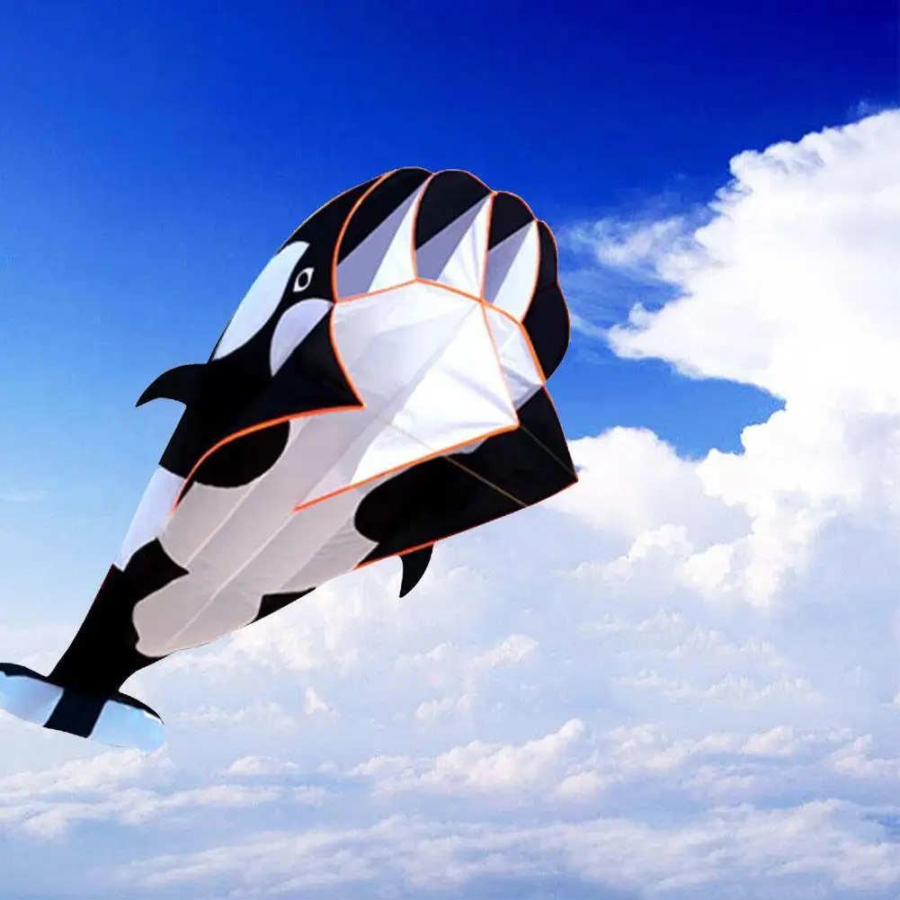 

Cartoon 3D Software Kite Whale Shape Animal Pattern Single Line With 30m String Line Flying Kites