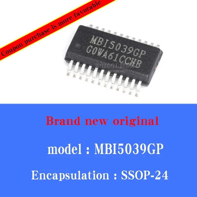 

10/pcs Lot Brand new original MBI5039GP SSOP-24 MBI5039 LED display constant current driver chip