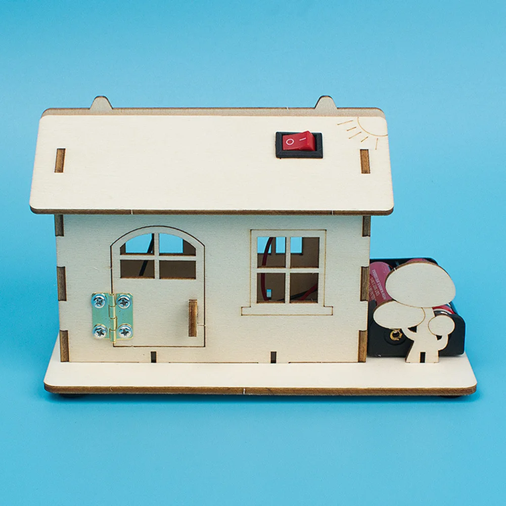 

3D ручной работы с деревянным домом имитационная модель кабины Деревянный Детский DIY головоломки игрушки школьных проектов Обучающие, разви...